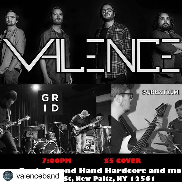 Come on out to Crazy Dan&rsquo;s in New Paltz tonight, for a good show!  #gridband #valence #newpaltz #newyork #progressive #instrumental #metal #music #localmusicscene #support #hudsonvalley